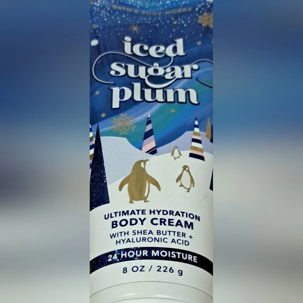 NIB Bath & Body Works Iced Sugar Plum Cream Lotion w/ Hyaluronic Acid & Shea